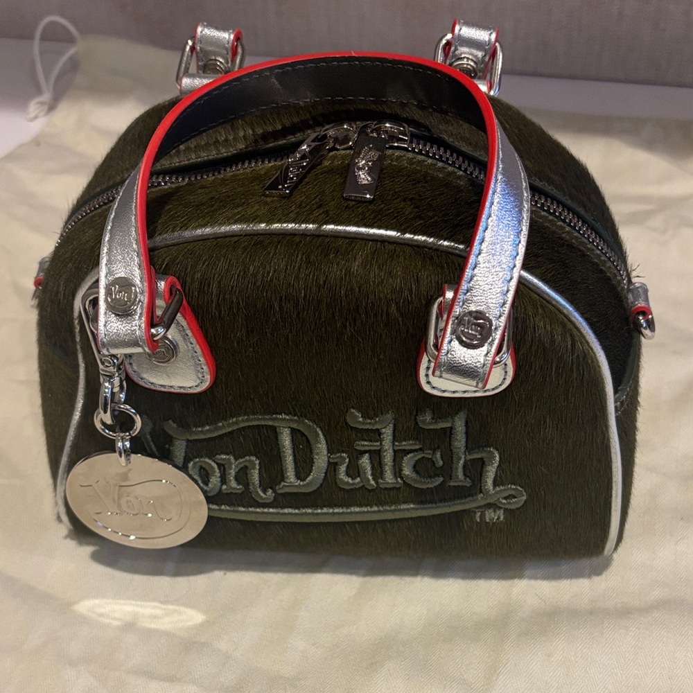 Von Dutch Paris leather bowling bag